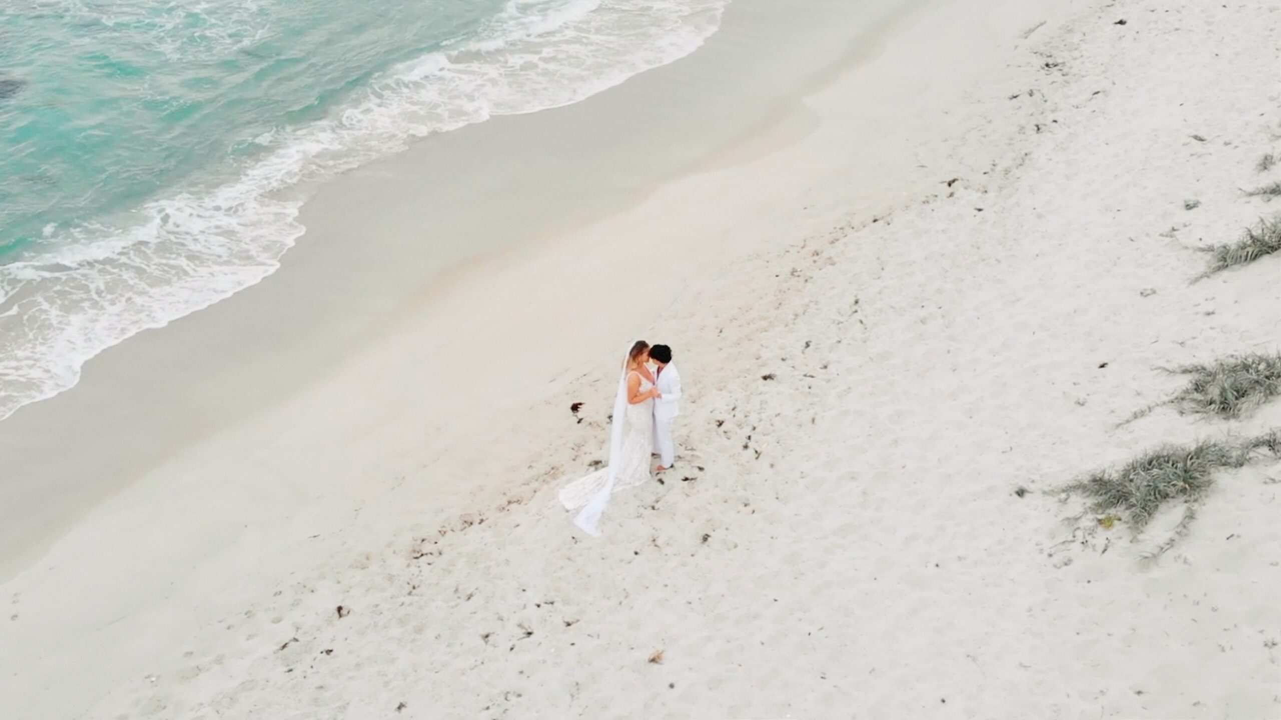 Drone view of the beach scenery near Parry Beach Breaks in Denmark WA