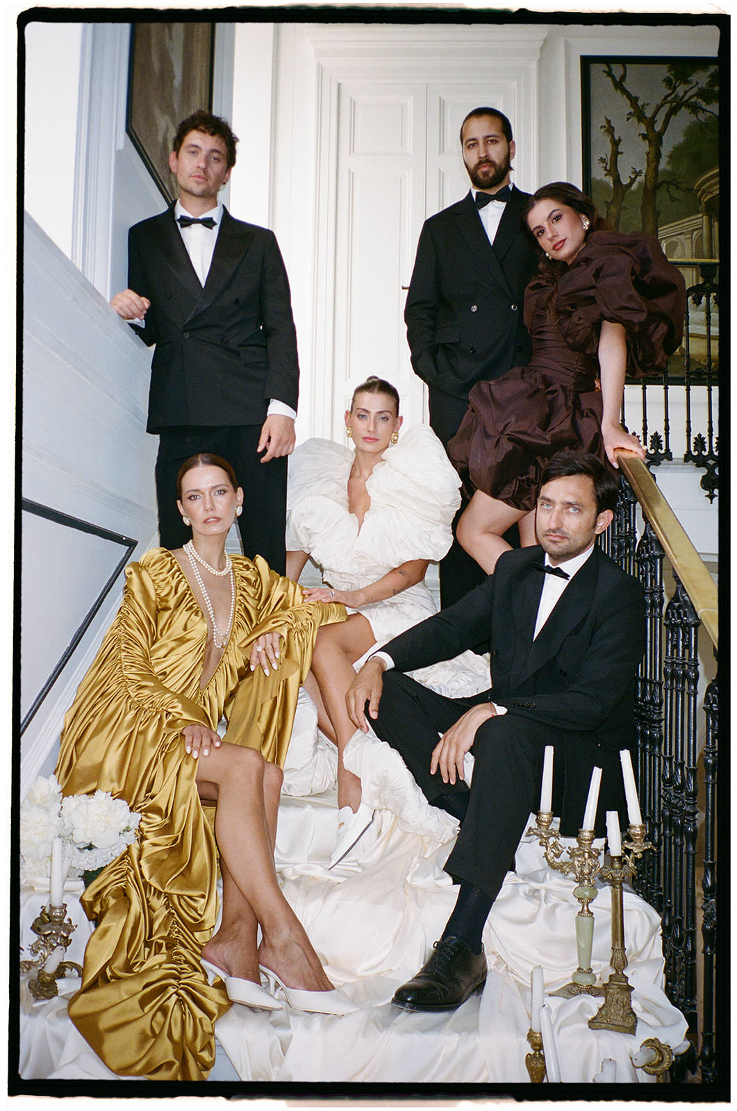 Editorial wedding portrait at Villa Astor in Sorrento captured on 35mm film
