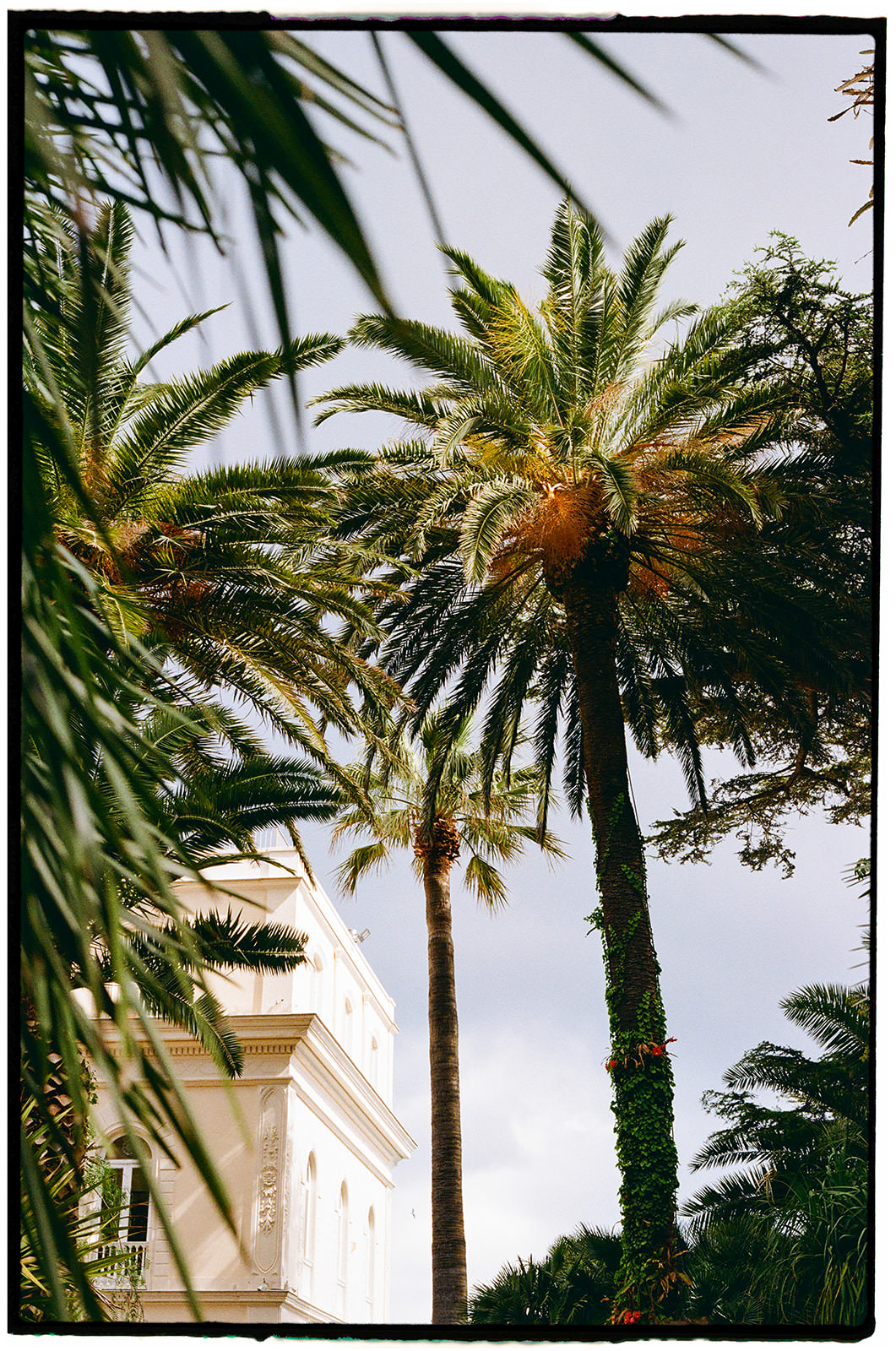 Editorial Villa Astor wedding portrait captured on 35mm analogue film
