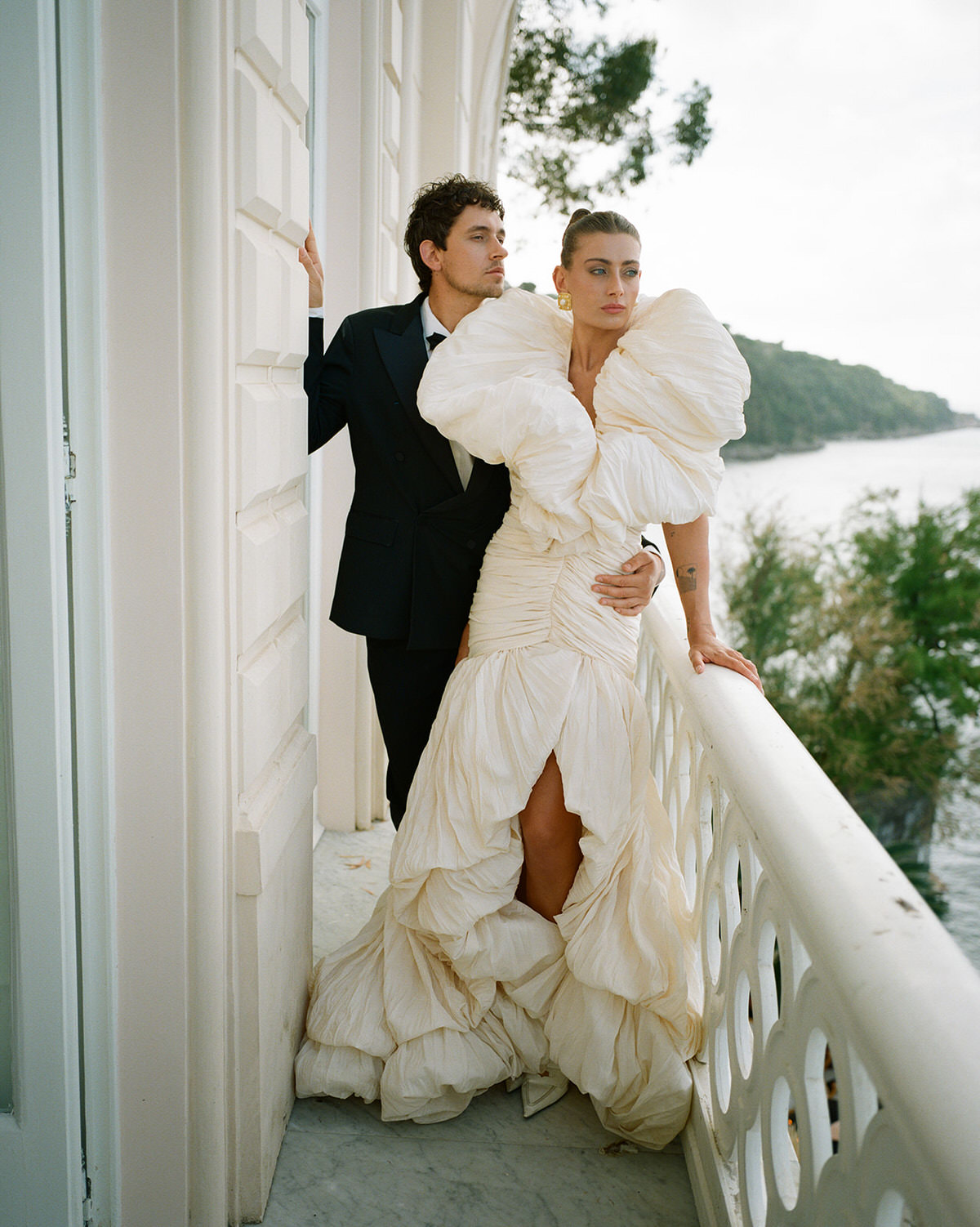 Villa Astor wedding photography in Italy captured on 120 medium format film