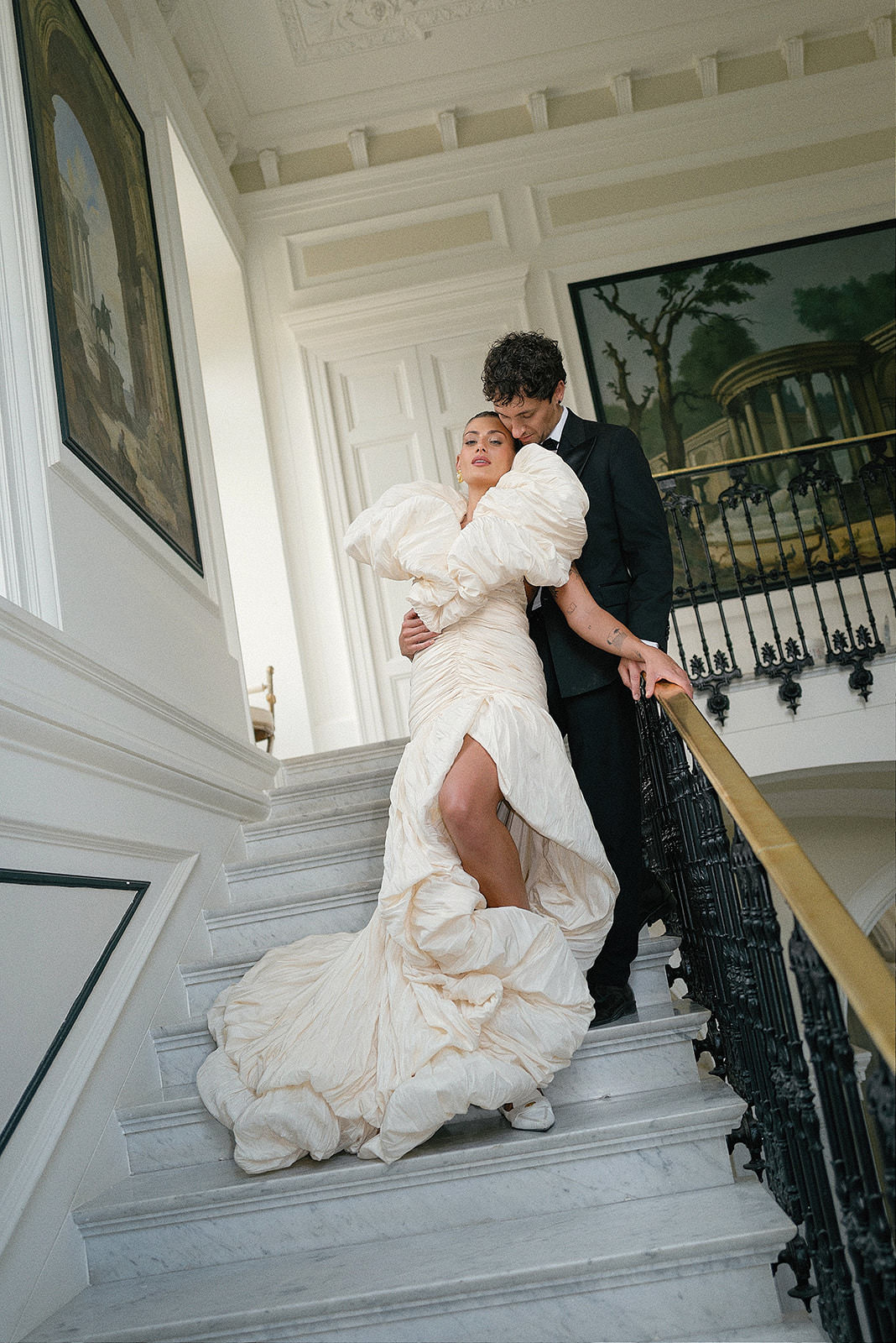 Villa Astor wedding editorial moment captured on analogue film