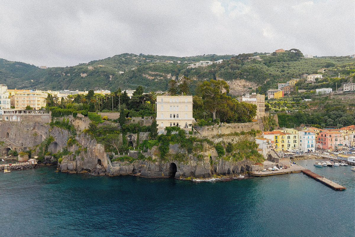 Villa Astor wedding editorial overlooking the Bay of Naples in Sorrento Italy