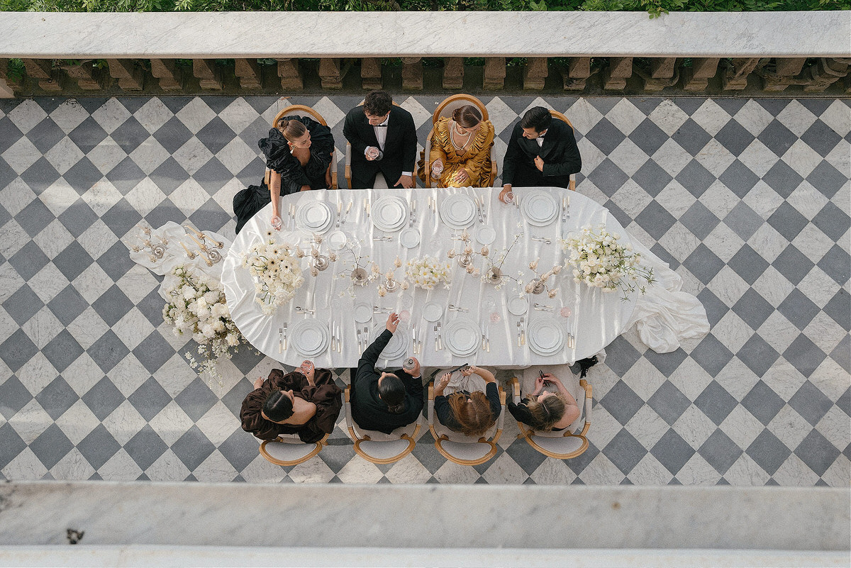 Villa Astor editorial wedding scene overlooking the Amalfi Coast